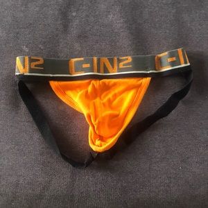 C-IN2 jockstrap, orange and black.